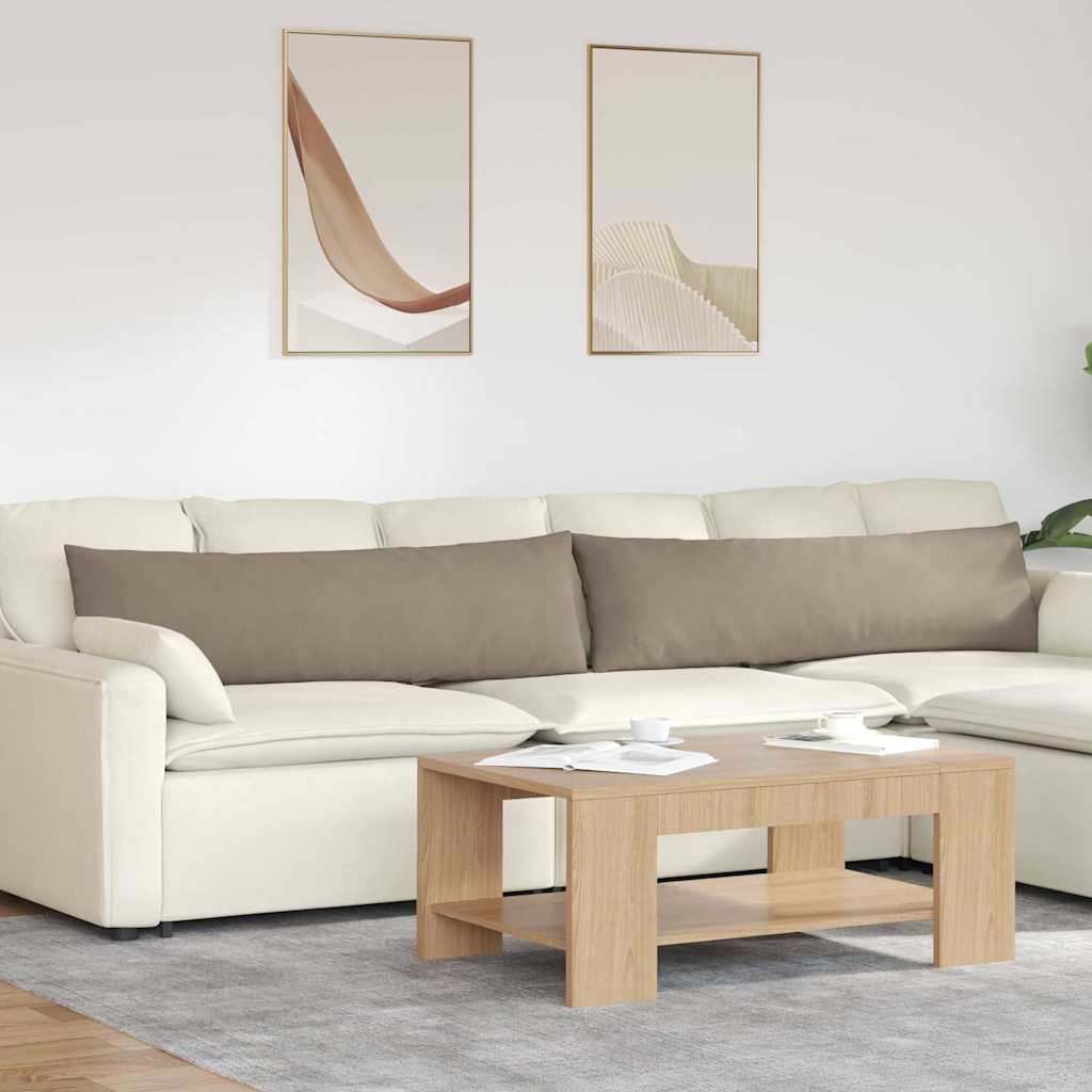 Sofapuder 2 stk. Stof Gråbrun 145 x 40 cm