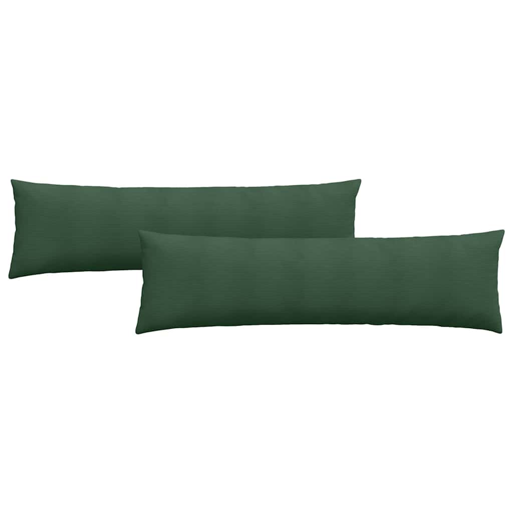 Sofapuder 2 pcs Mørkegrøn 145 x 40 cm Velourstof