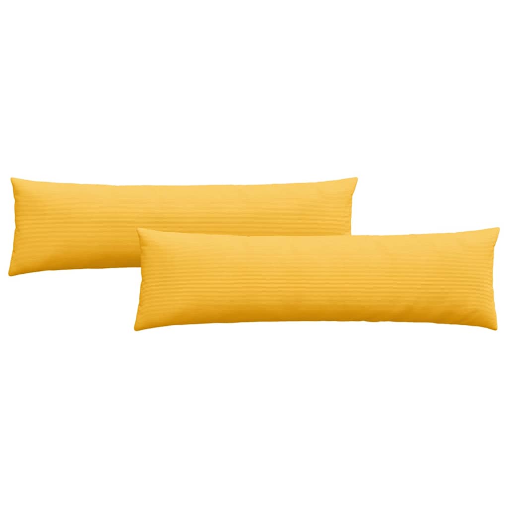 Sofapuder 2 pcs Lys Gul 145 x 40 cm Velourstof