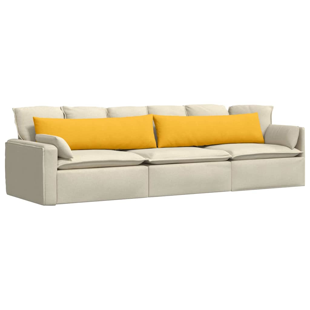 Sofapuder 2 pcs Lys Gul 145 x 40 cm Velourstof