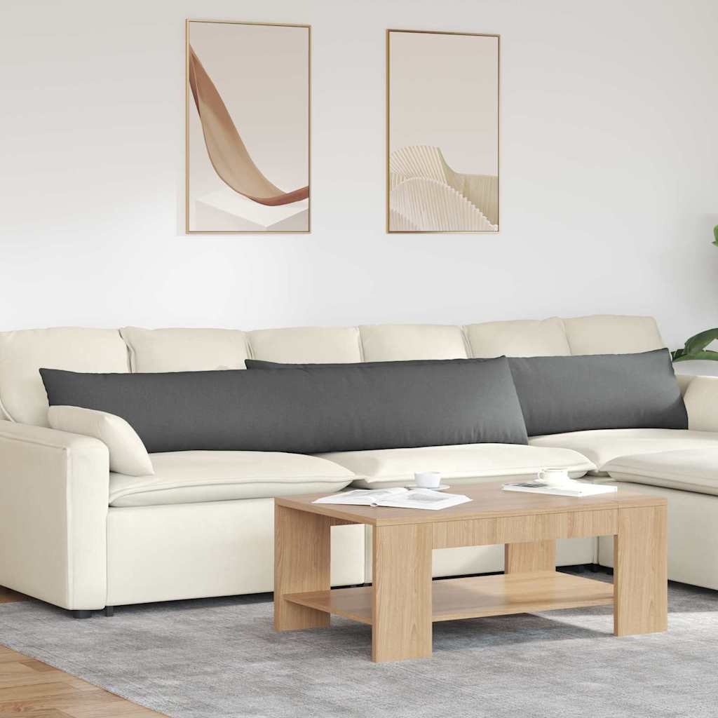 Sofapuder 2 stk. Stof Mørkegrå 200 x 40 cm