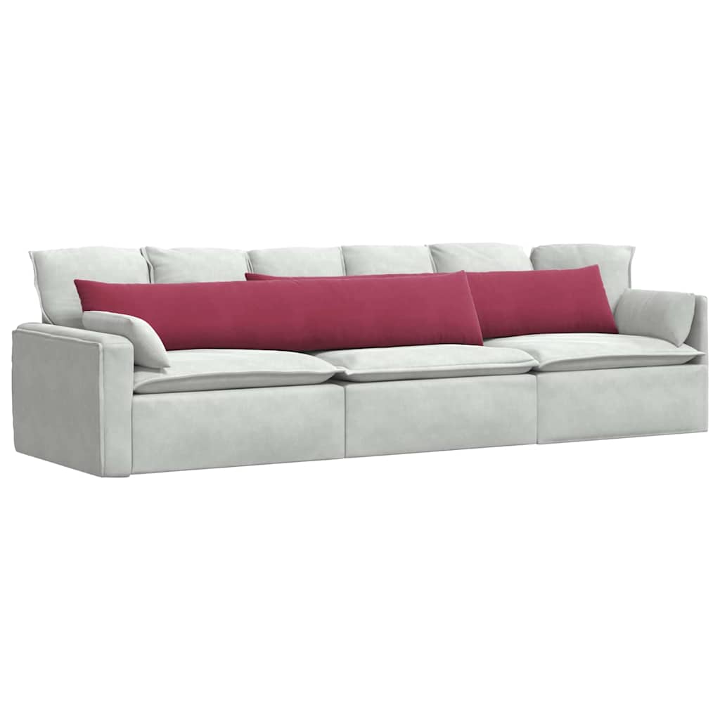 Sofapuder 2 pcs Vinrød 200 x 40 cm Velourstof