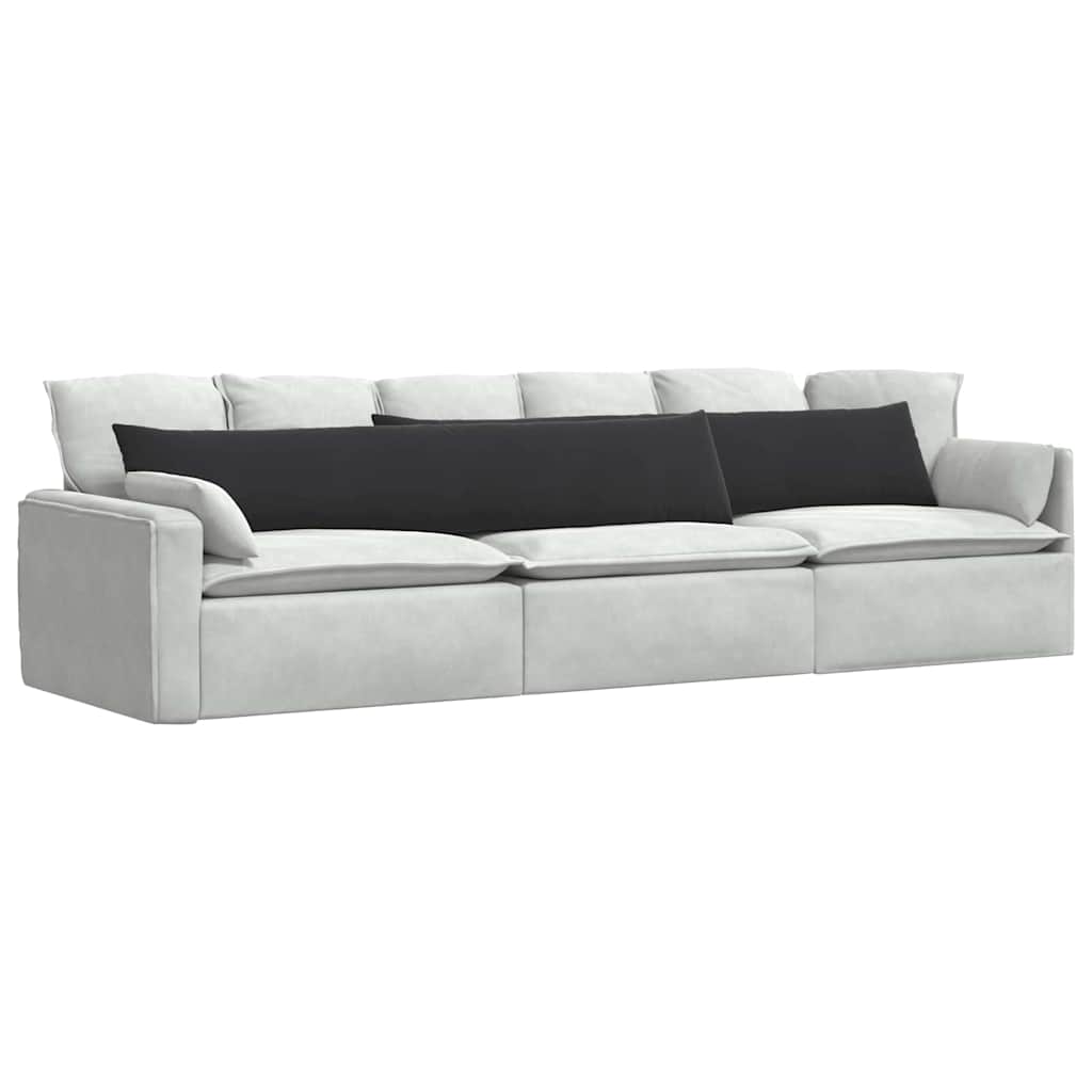 Sofapuder 2 pcs Sort 200 x 40 cm Velourstof