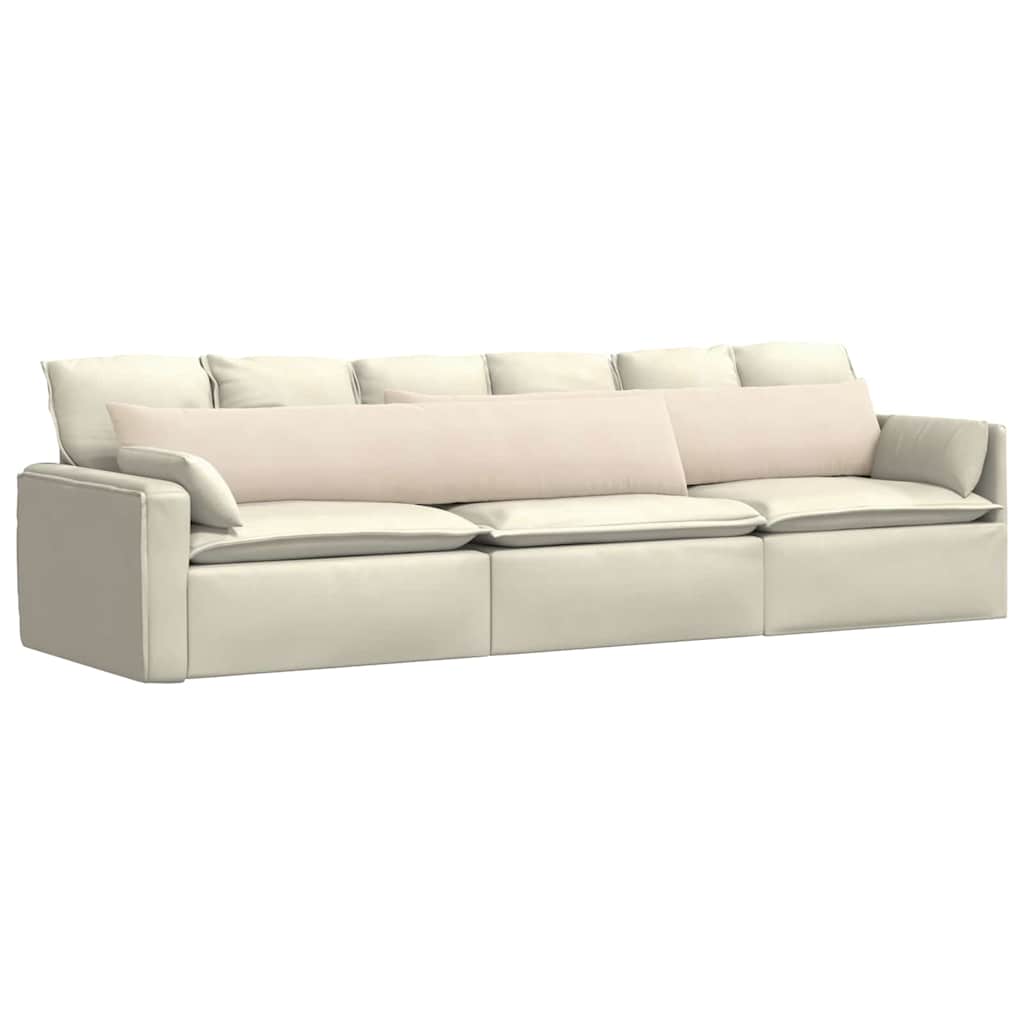 Sofapuder 2 stk. Stof Beige 200 x 40 cm