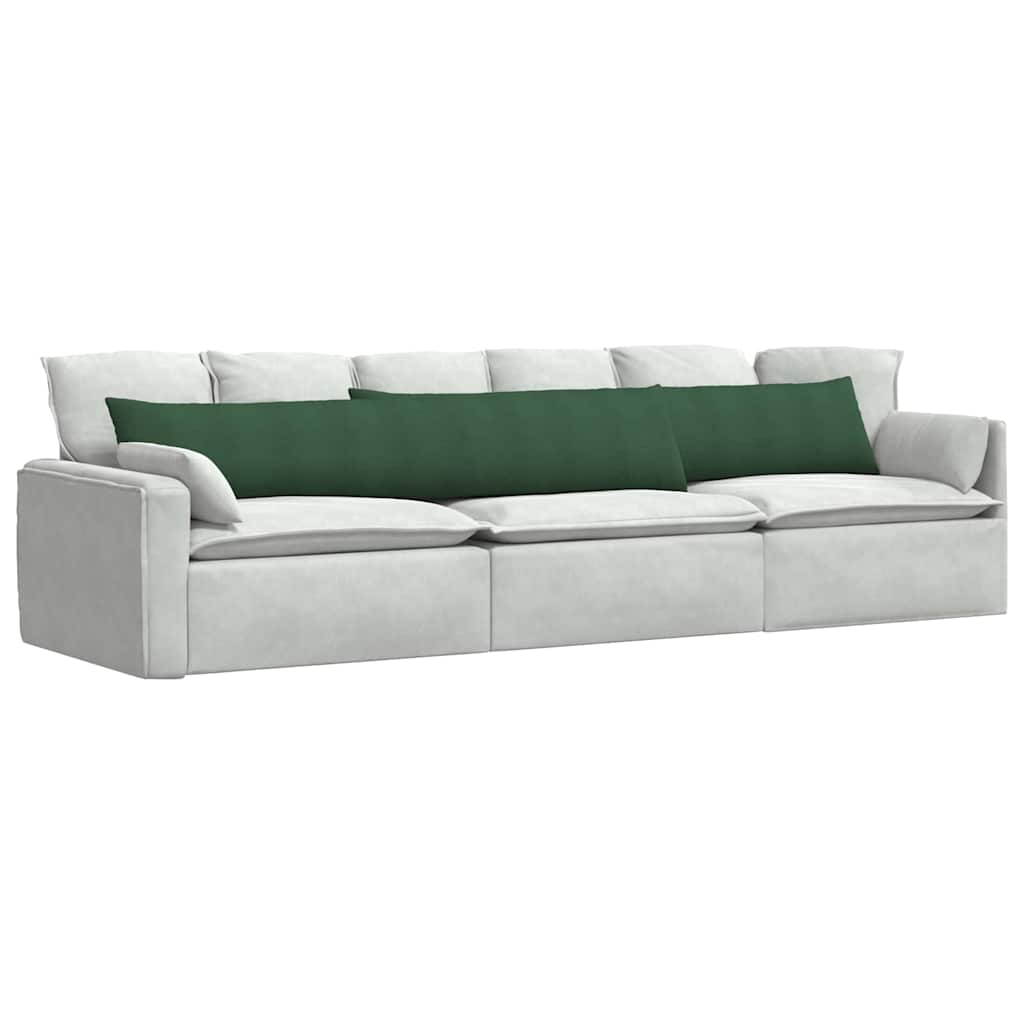 Sofapuder 2 pcs Mørkegrøn 200 x 40 cm Velourstof