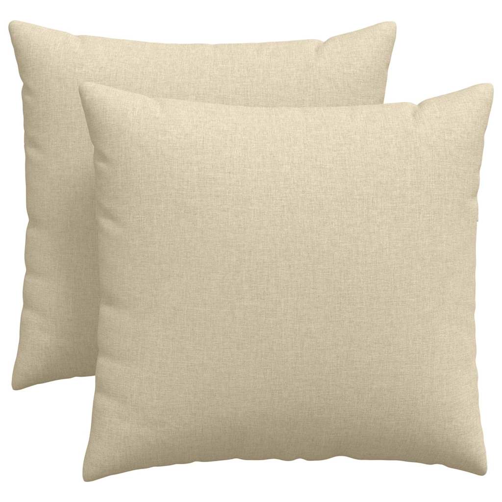 Sofapuder 2 stk. Stof Creme 45 x 45 cm