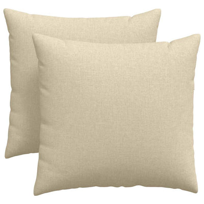 Sofapuder 2 stk. Stof Creme 45 x 45 cm