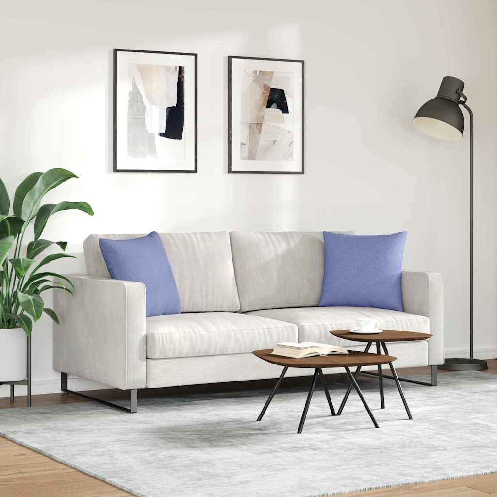 Sofapuder 2 stk. Stof Jeans blå 45 x 45 cm