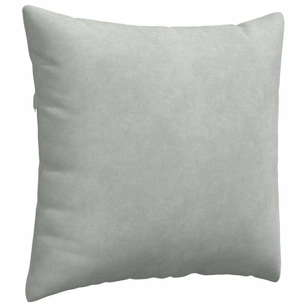 Sofapuder 2 pcs Lysegrå 45 x 45 cm Velourstof