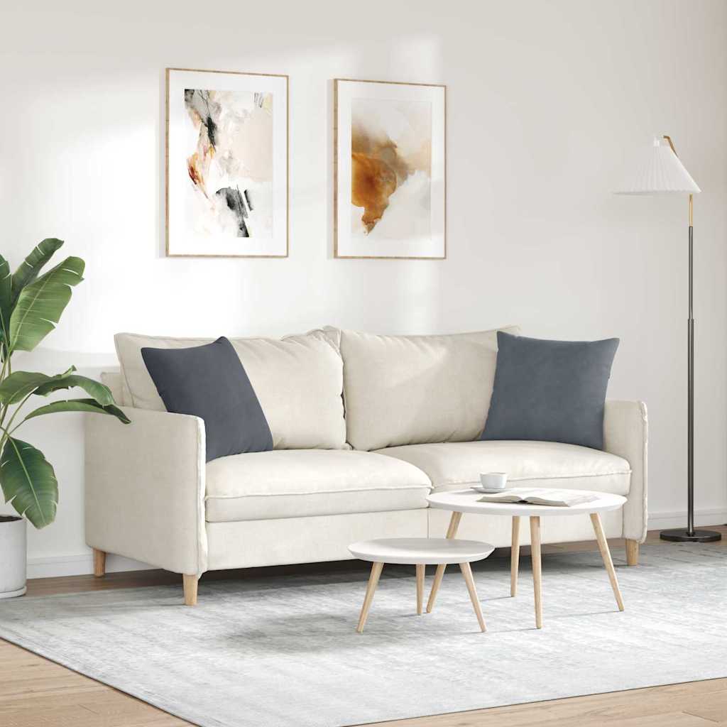 Sofapuder 2 pcs Mørkegrå 45 x 45 cm Velourstof