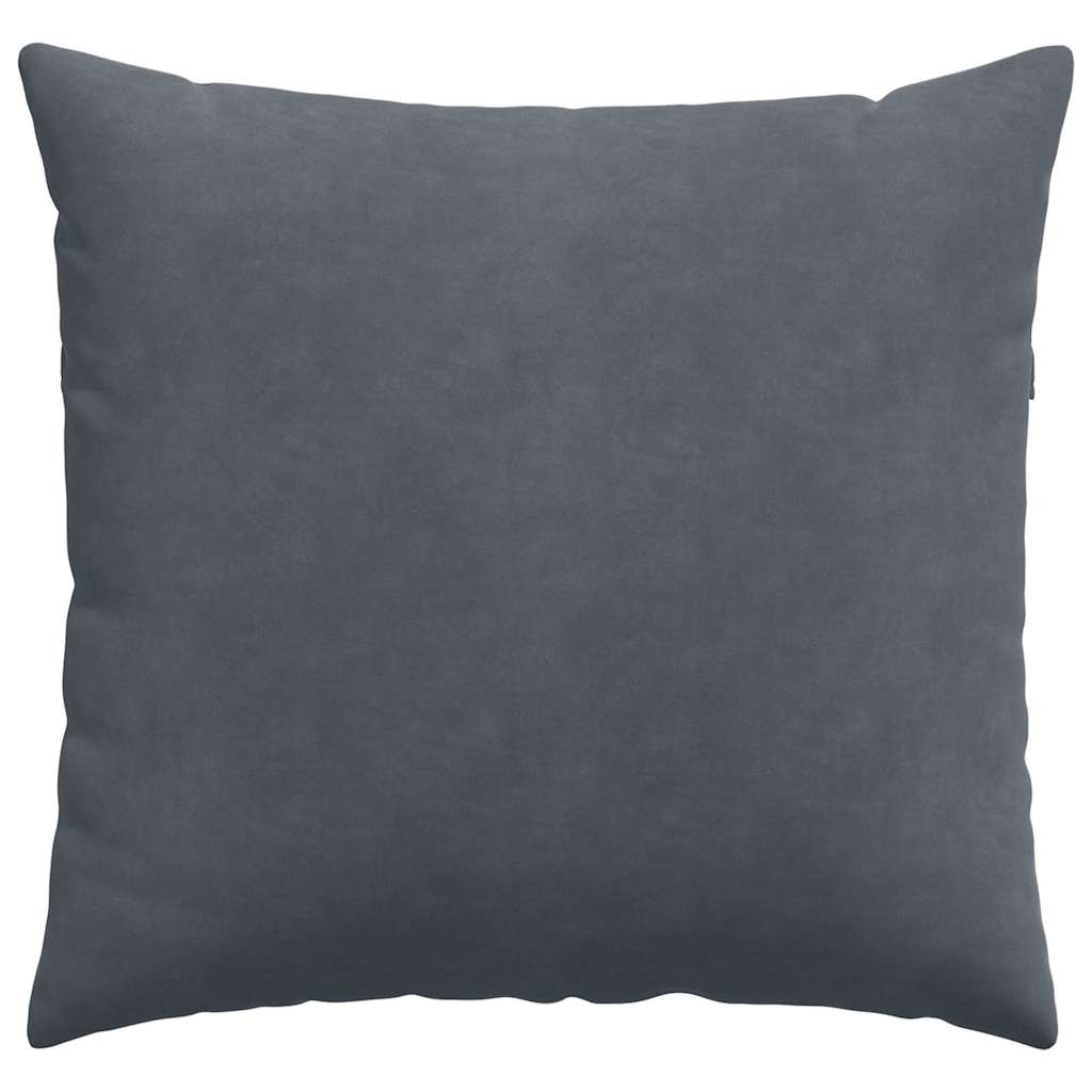 Sofapuder 2 pcs Mørkegrå 45 x 45 cm Velourstof
