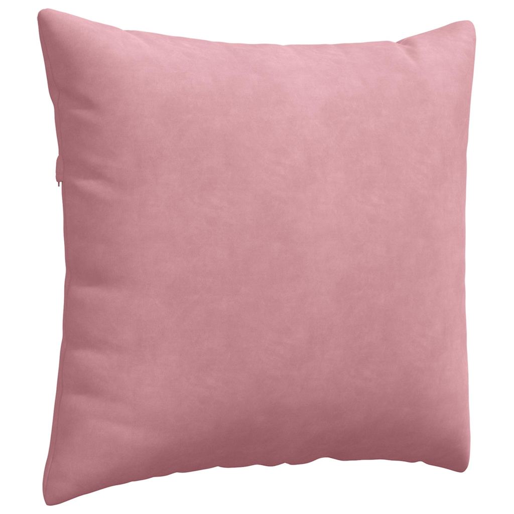 Sofapuder 2 pcs Lyserød 45 x 45 cm Velourstof