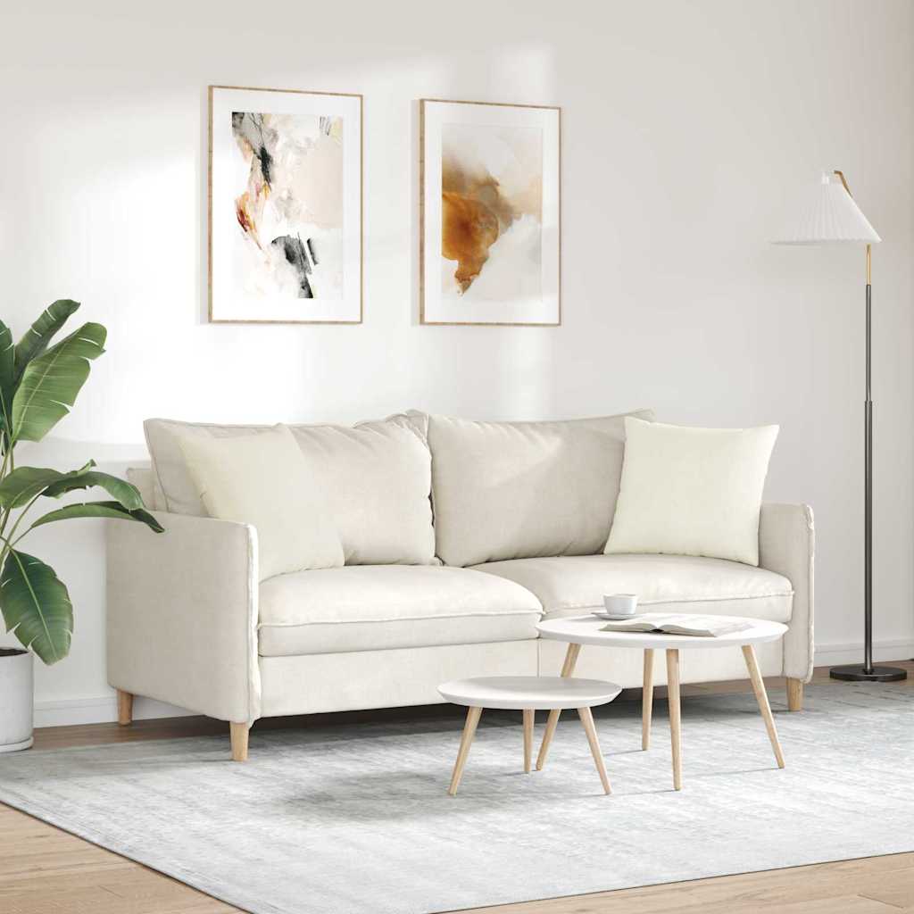 Sofapuder 2 pcs Creme 45 x 45 cm Velourstof