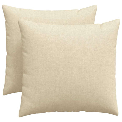 Sofapuder 2 stk. Stof Creme 50 x 50 cm
