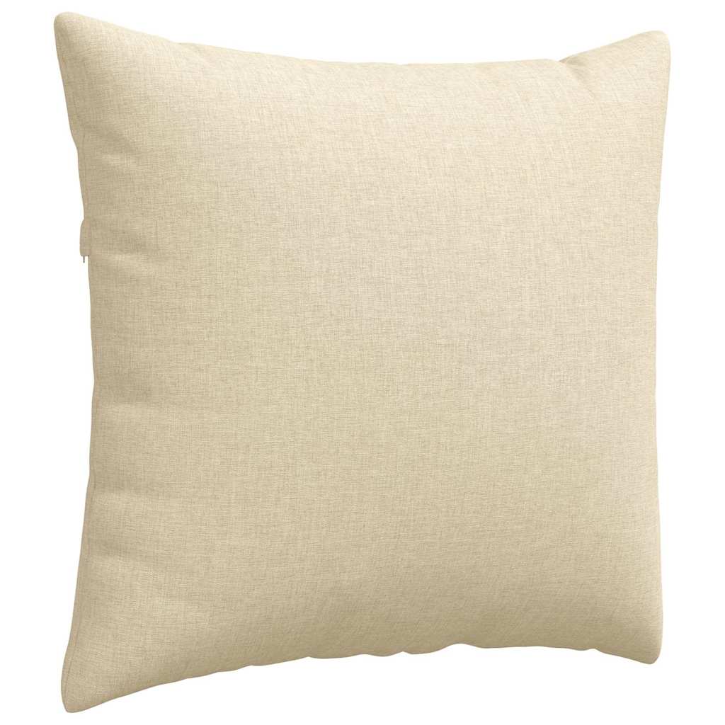 Sofapuder 2 stk. Stof Creme 50 x 50 cm