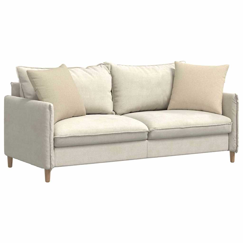 Sofapuder 2 stk. Stof Creme 50 x 50 cm