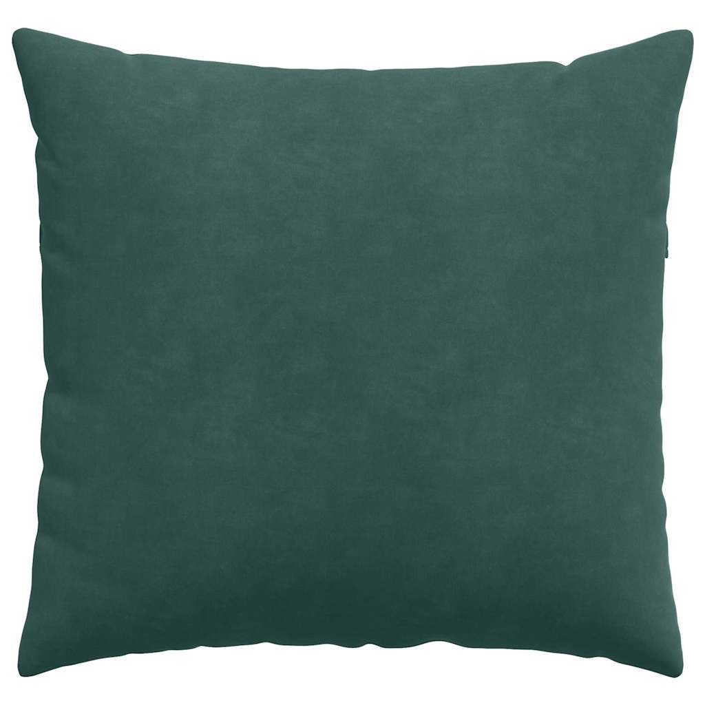 Sofapuder 2 pcs Mørkegrøn 50 x 50 cm Velourstof