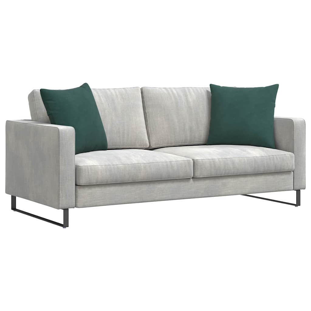 Sofapuder 2 pcs Mørkegrøn 50 x 50 cm Velourstof