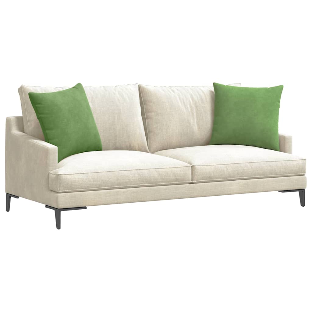 Sofapuder 2 pcs Lys grøn 50 x 50 cm Velourstof