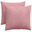 Sofapuder 2 pcs Lyserød 50 x 50 cm Velourstof