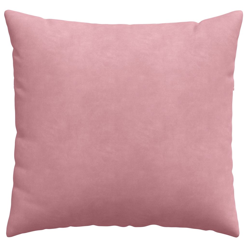 Sofapuder 2 pcs Lyserød 50 x 50 cm Velourstof