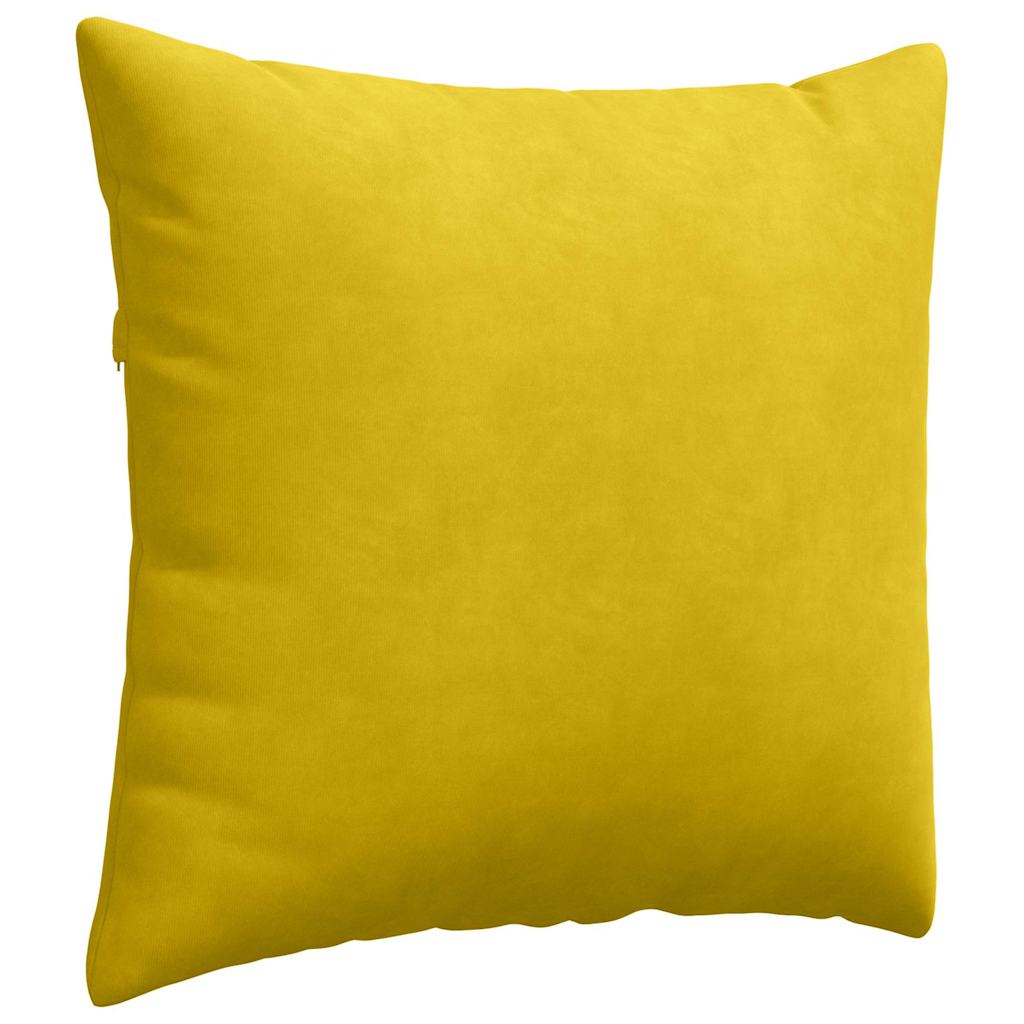 Sofapuder 2 pcs Gul 50 x 50 cm Velourstof