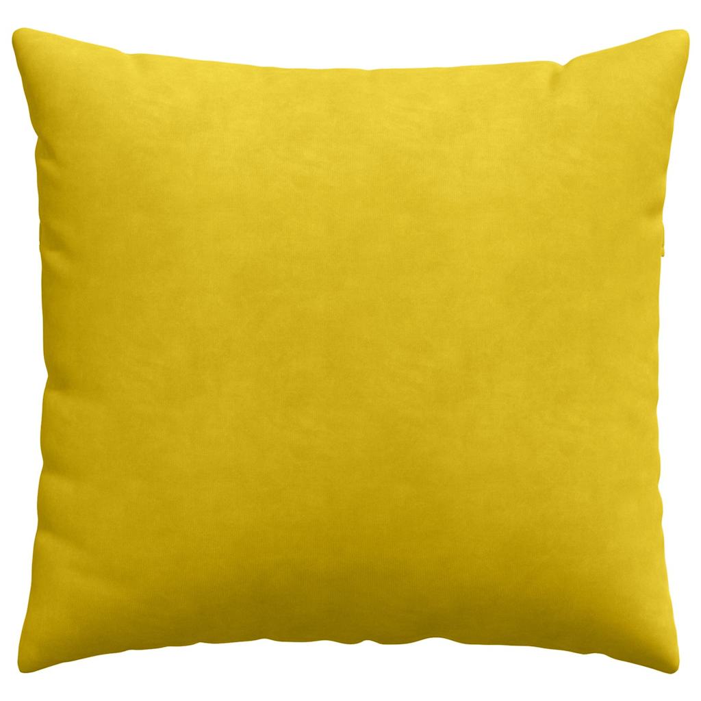 Sofapuder 2 pcs Gul 50 x 50 cm Velourstof