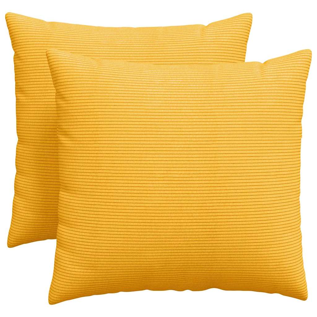 Sofapuder 2 pcs Lys Gul 50 x 50 cm Velourstof