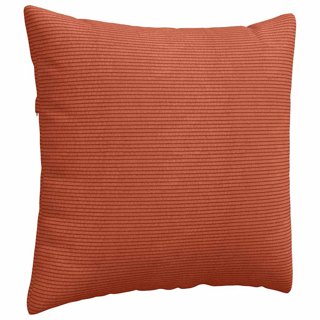 Sofapuder 2 pcs Rød orange 50 x 50 cm Velourstof
