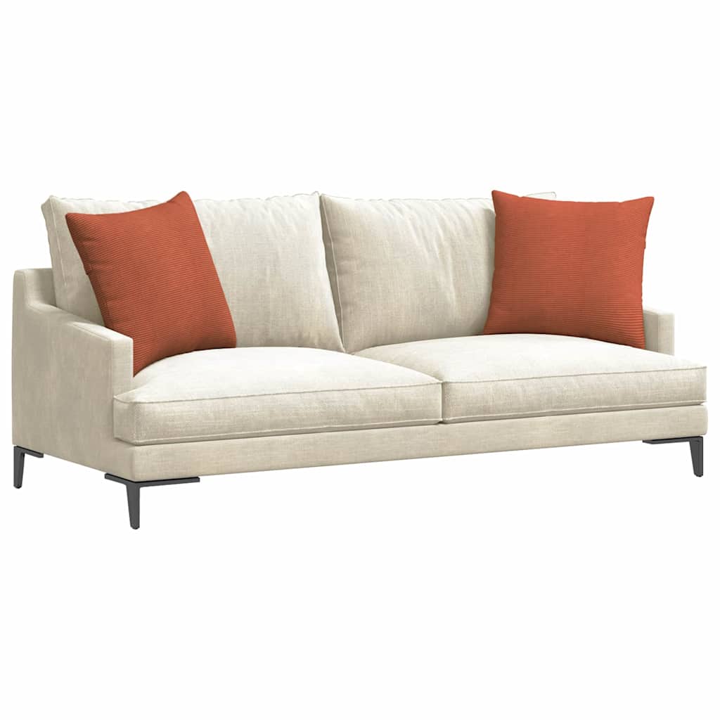 Sofapuder 2 pcs Rød orange 50 x 50 cm Velourstof