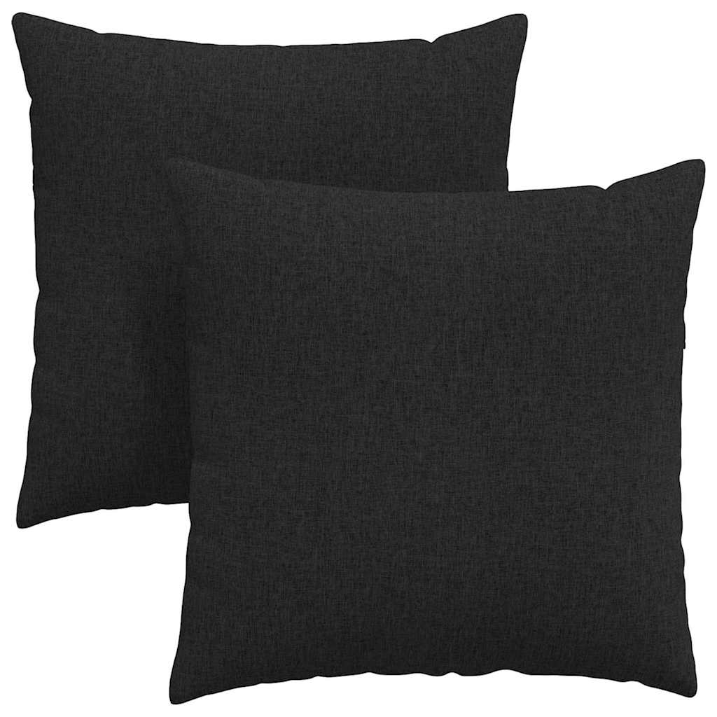 Sofapuder 2 stk. Stof Sort 60 x 60 cm