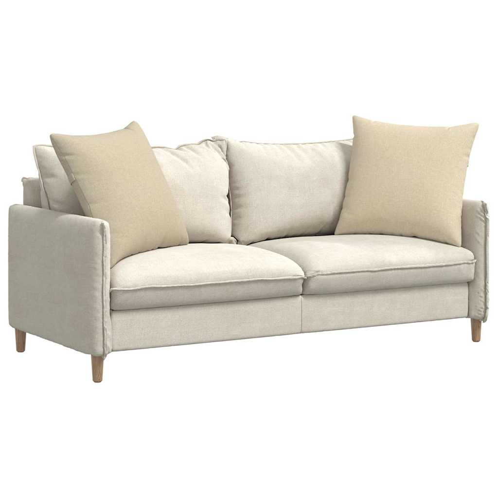 Sofapuder 2 stk. Stof Creme 60 x 60 cm