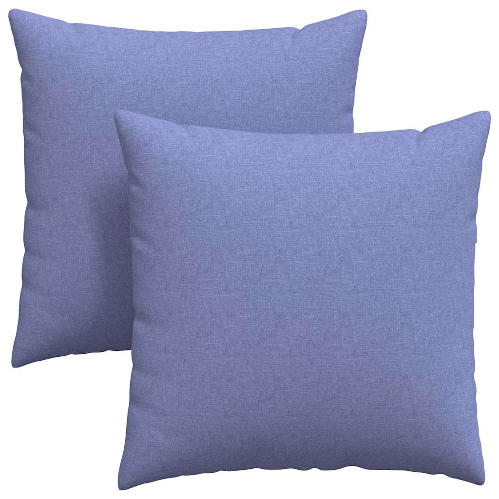 Sofapuder 2 stk. Stof Jeans blå 60 x 60 cm