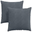 Sofapuder 2 pcs Mørkegrå 60 x 60 cm Velourstof