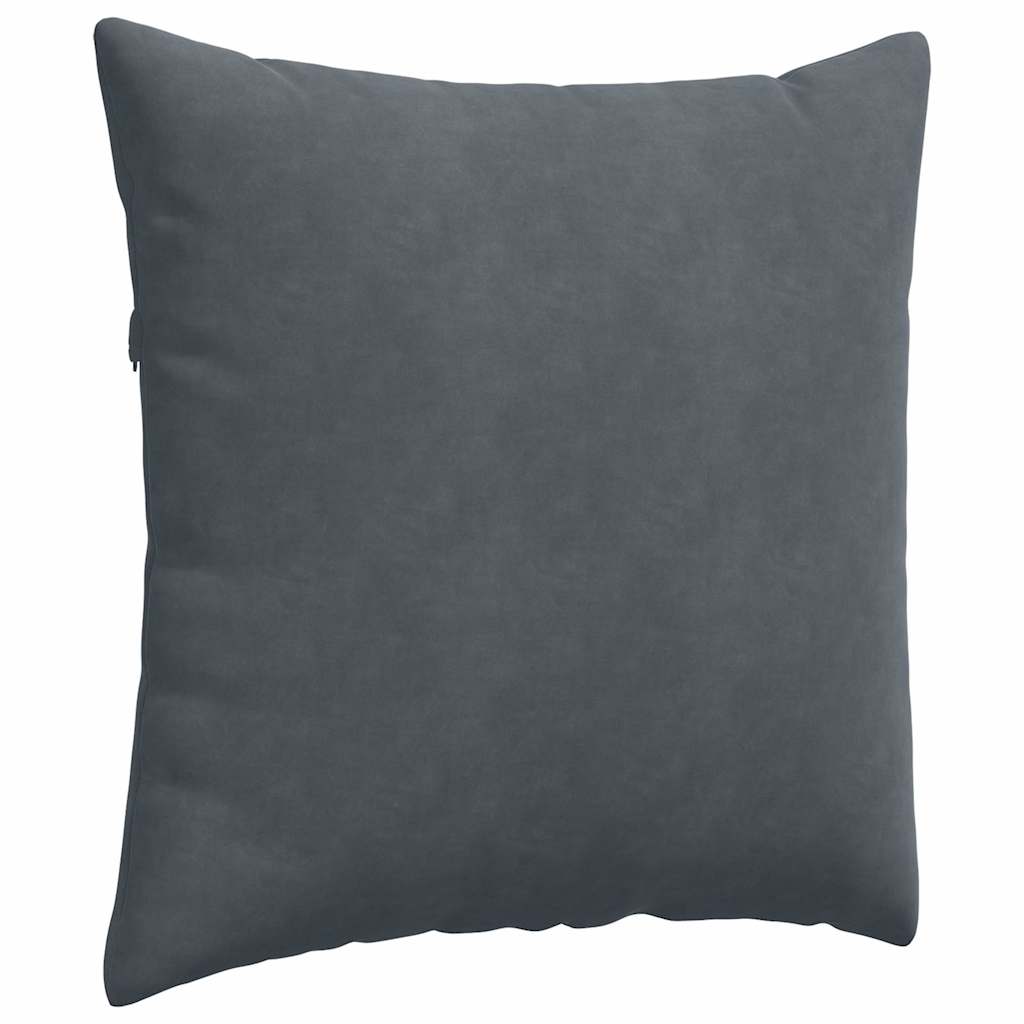 Sofapuder 2 pcs Mørkegrå 60 x 60 cm Velourstof