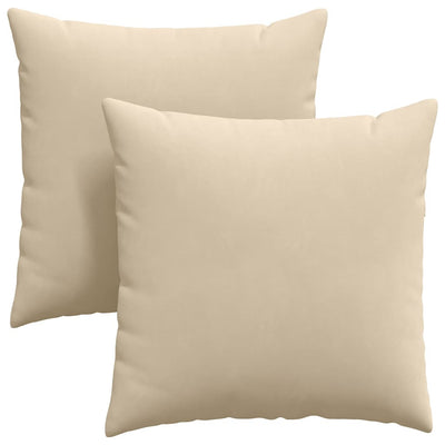 Sofapuder 2 stk. Stof Creme 60 x 60 cm