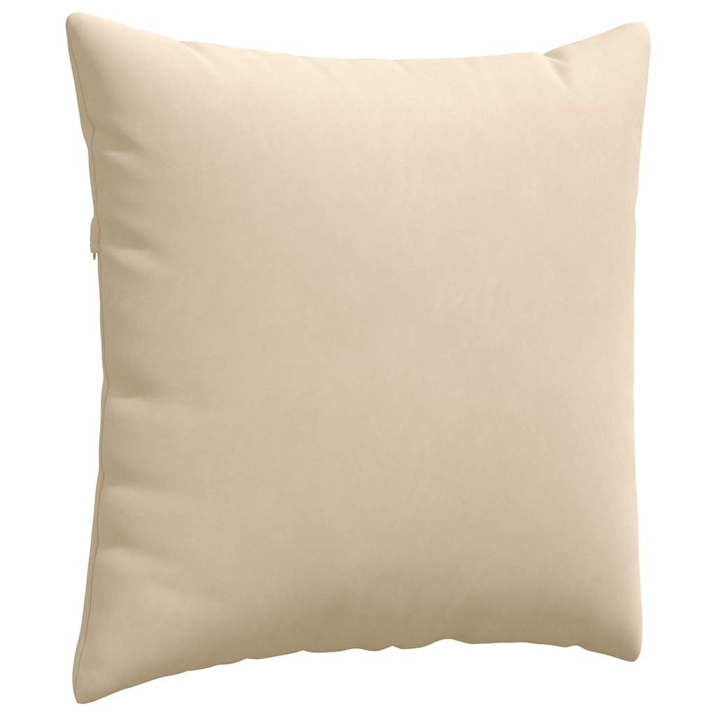 Sofapuder 2 stk. Stof Creme 60 x 60 cm