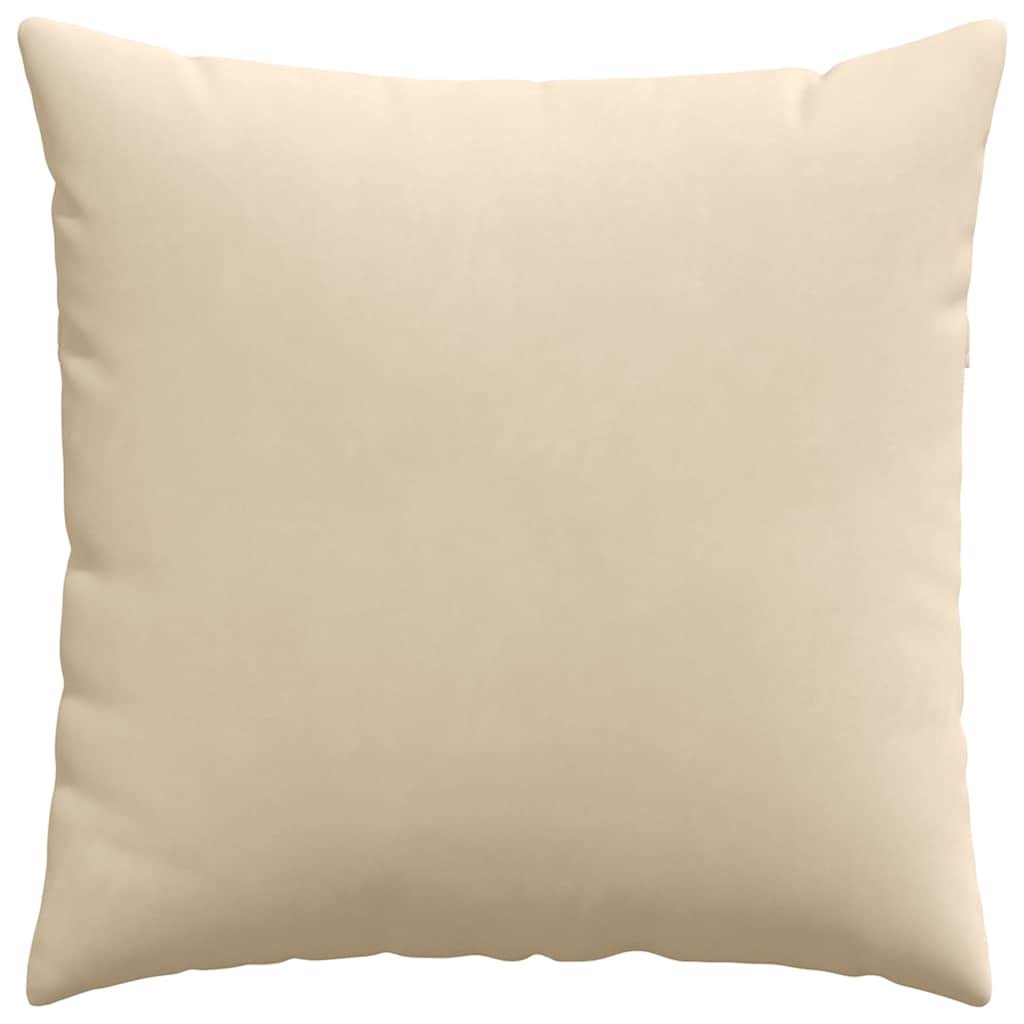 Sofapuder 2 stk. Stof Creme 60 x 60 cm