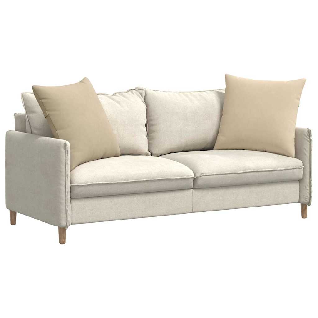 Sofapuder 2 stk. Stof Creme 60 x 60 cm