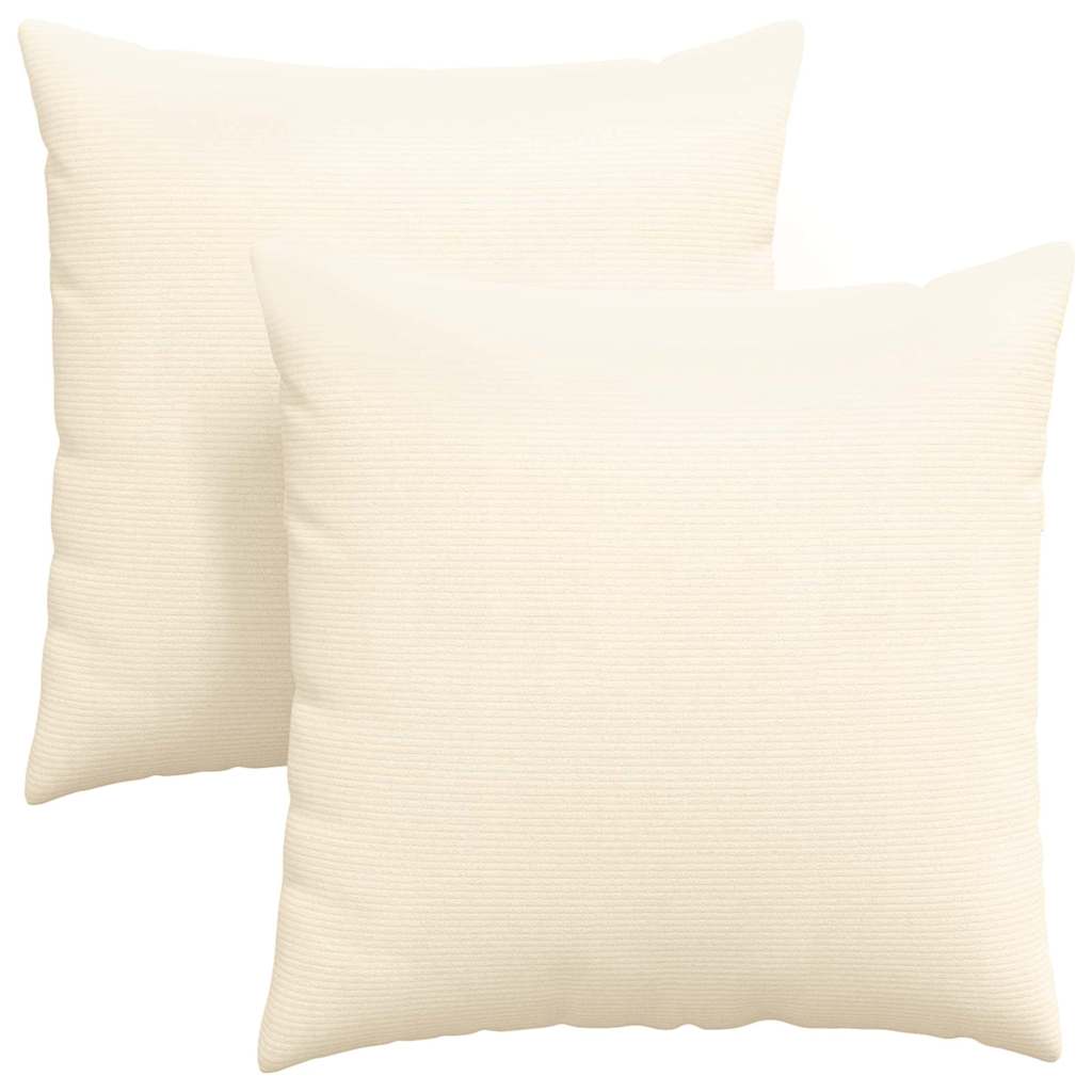 Sofapuder 2 pcs Creme 60 x 60 cm Velourstof