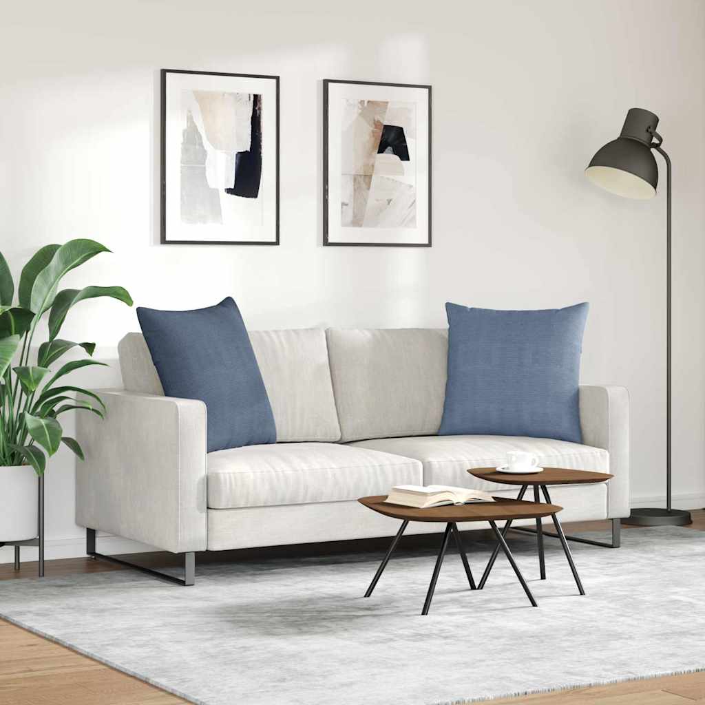 Sofapuder 2 pcs Blå 60 x 60 cm Velourstof