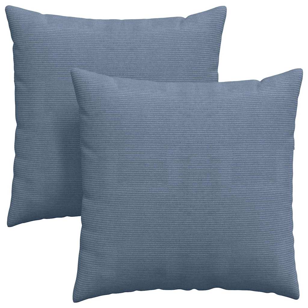 Sofapuder 2 pcs Blå 60 x 60 cm Velourstof