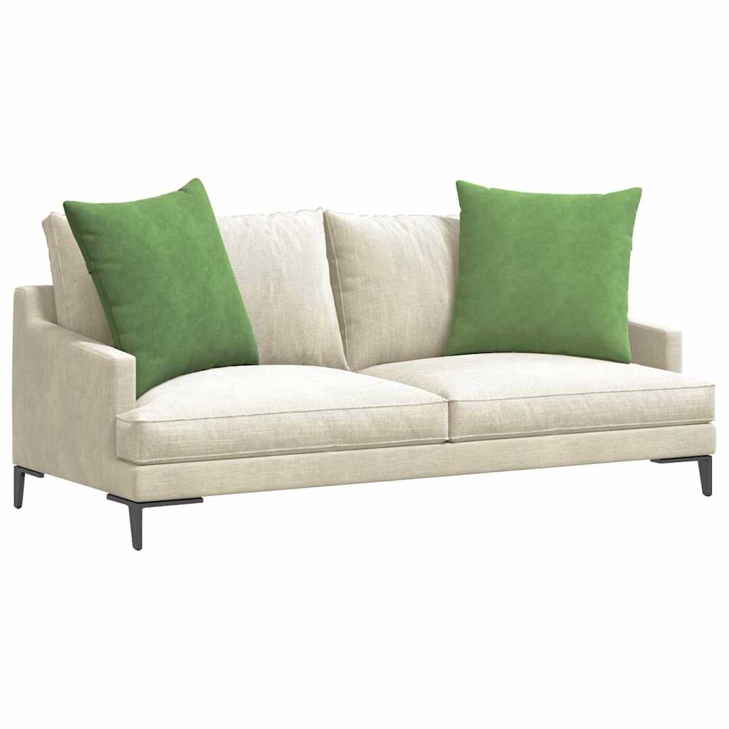 Sofapuder 2 pcs Lysegrøn 80 x 80 cm Velourstof