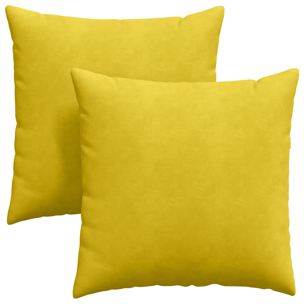 Sofapuder 2 pcs Gul 80 x 80 cm Velourstof