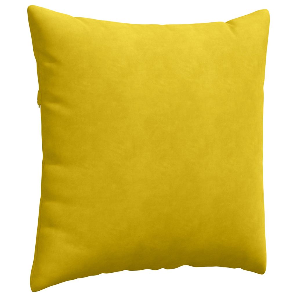Sofapuder 2 pcs Gul 80 x 80 cm Velourstof