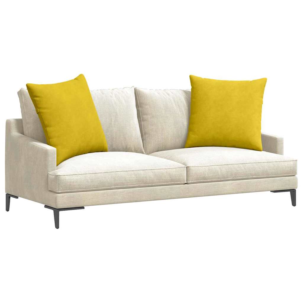 Sofapuder 2 pcs Gul 80 x 80 cm Velourstof