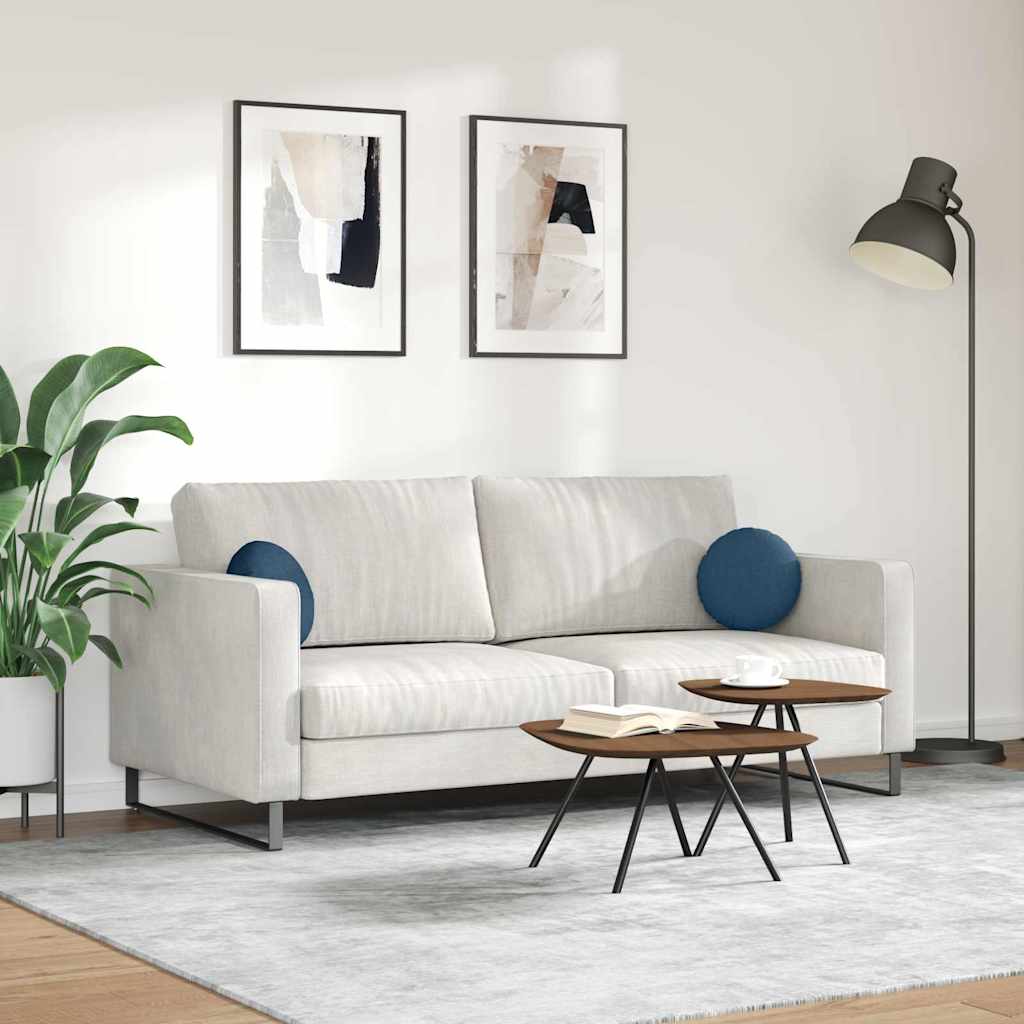 Sædepuder 2 stk. Stof Blå Ø30 x 13 cm