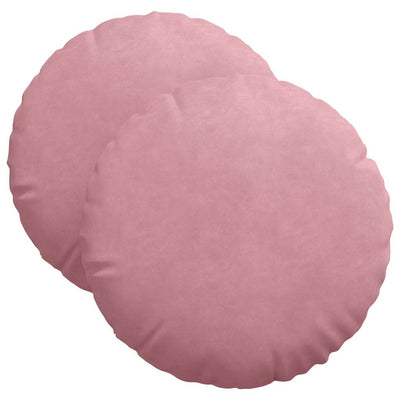 Sædepuder 2 pcs Lyserød Ø 40 x 13 cm Fløjl