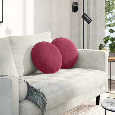 Sædepuder 2 pcs Vinrød Ø 40 x 13 cm Fløjl