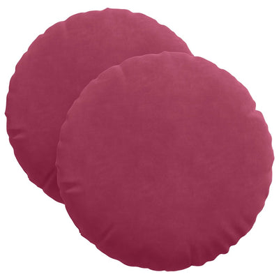 Sædepuder 2 pcs Vinrød Ø 40 x 13 cm Fløjl